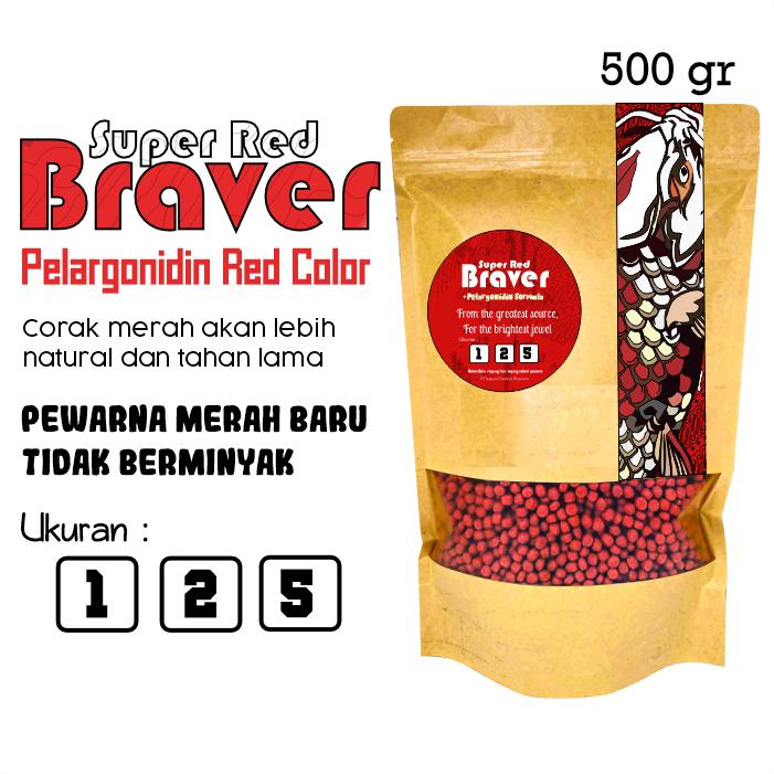 Super Red Braver 500 gr Naikkan Warna Merah - Ikanesia