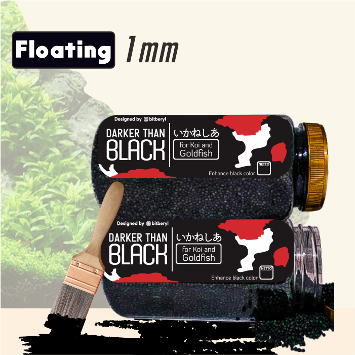 Darker Than Black Naikkan Hitam [TOPLES BIG SIZE] 350 - 400 gr Untuk Ikan Koi, Mas Koki, Channa