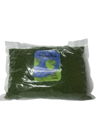 Pakan Pelet Makanan Ikan Koi SPIRULINA  Ekstra BAWANG PUTIH  [TOPLES 1,6 & REFILL 1KG]  IKANESIA