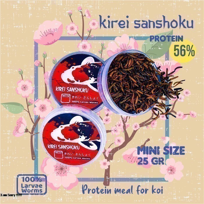 Pakan Ikan Koi Kirei Sanshoku Ulat Hongkong IKANESIA