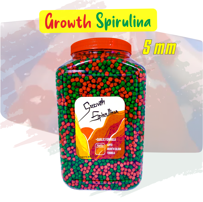 Growth Spirulina Ekstrak Bawang Putih Pakan Pelet Makanan Ikan Koi [TOPLES 1,6 & REFILL 1KG]