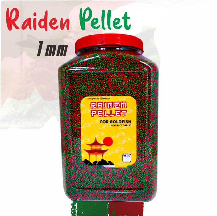 Raiden Pellet Ekstrak Bawang Putih Untuk Imunitas Ikan Mas Koki [TOPLES 1,6 & REFILL 1KG]