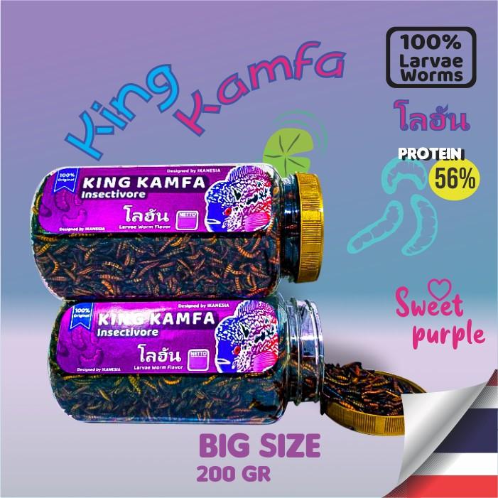 Pakan Makanan Ikan Louhan King Kamfa Ulat Ulet Hongkong IKANESIA