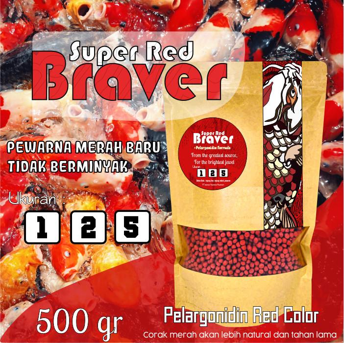 Super Red Braver 500 gr Naikkan Warna Merah - Ikanesia