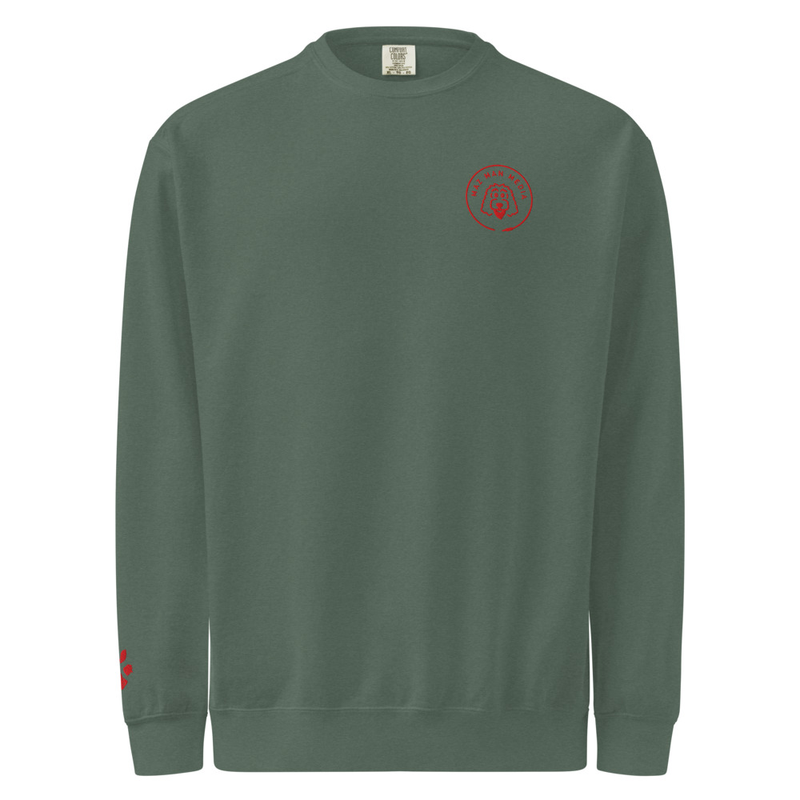 Unisex garment-dyed sweatshirt