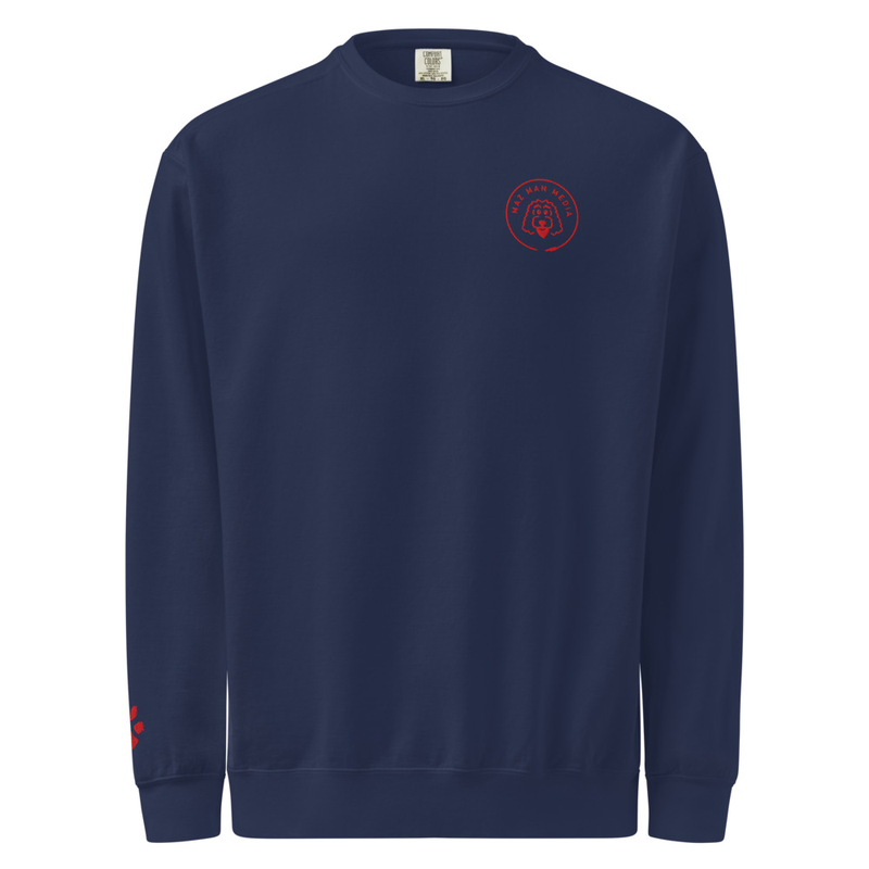 Unisex garment-dyed sweatshirt