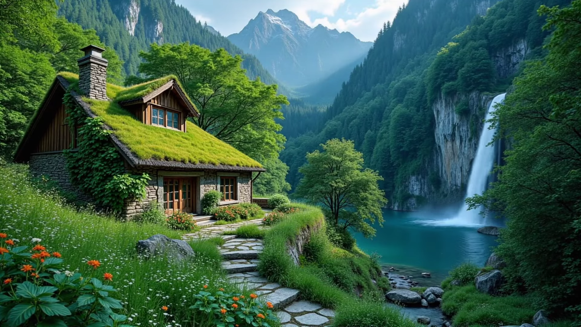 Fondo Video - Cascada