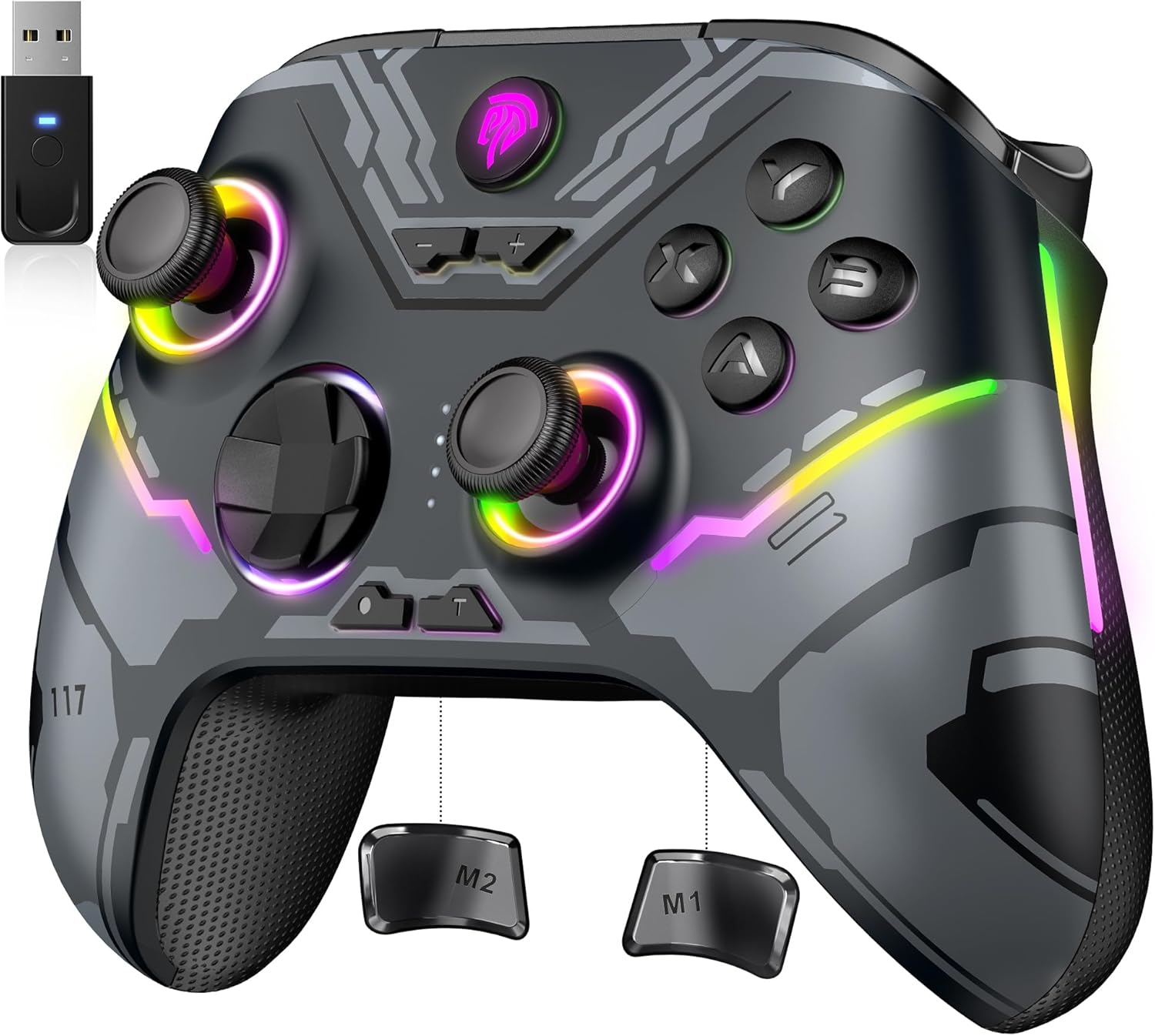 GAMEPAD PC EasySMX X15 RGB Negro