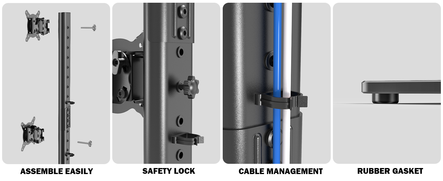 SOPORTE 2 MONITORES CON BASE