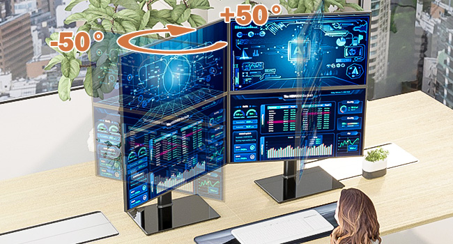 SOPORTE 2 MONITORES CON BASE