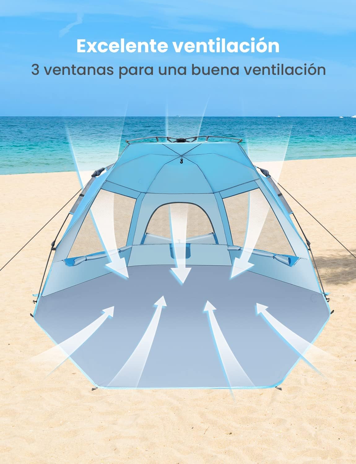 TIENDA PLAYA GLYMNIS 4/5 PERSONAS