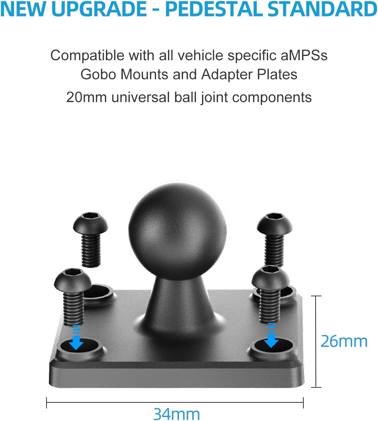 SOPORTE TABLET CORTO ATORNILLADO