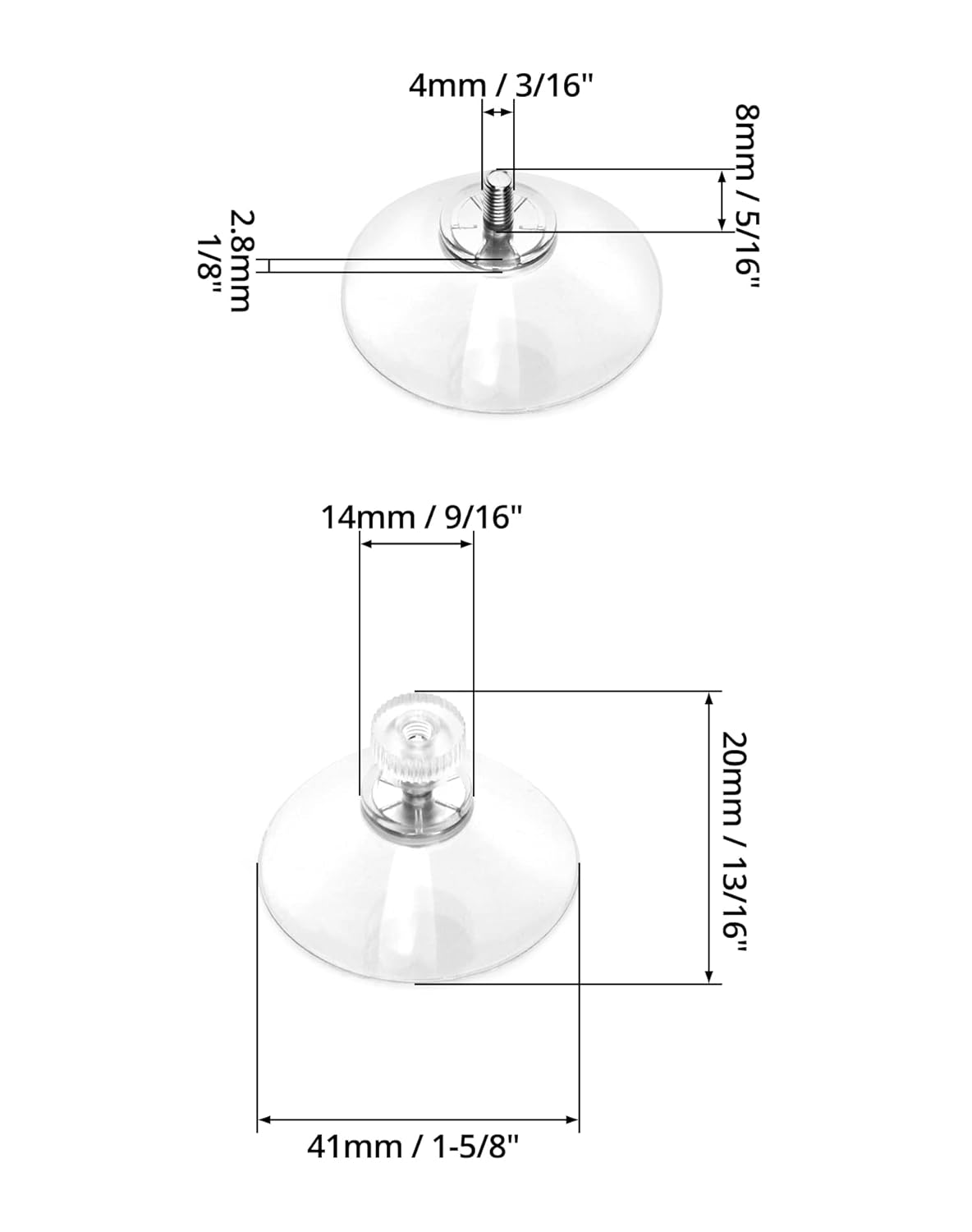 VENTOSAS CON TUERCA MULTIUSOS PACK 20 UNIDADES
