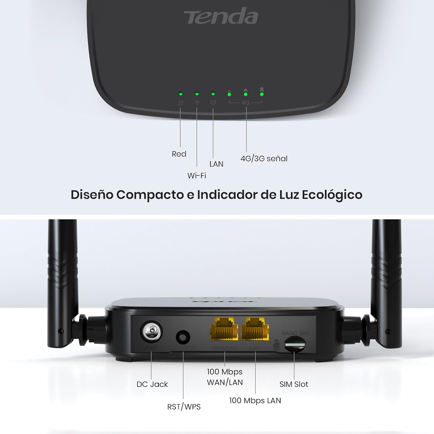 ROUTER PORTATIL 4G LTE TENDA 4G03 PRO SIM 300 Mbs
