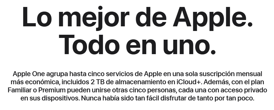 APPLE ONE MENSUAL INDIVIDUAL