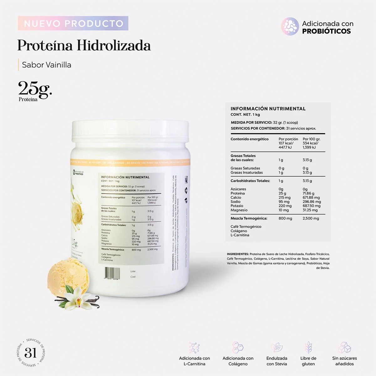 Proteína de Vainilla 