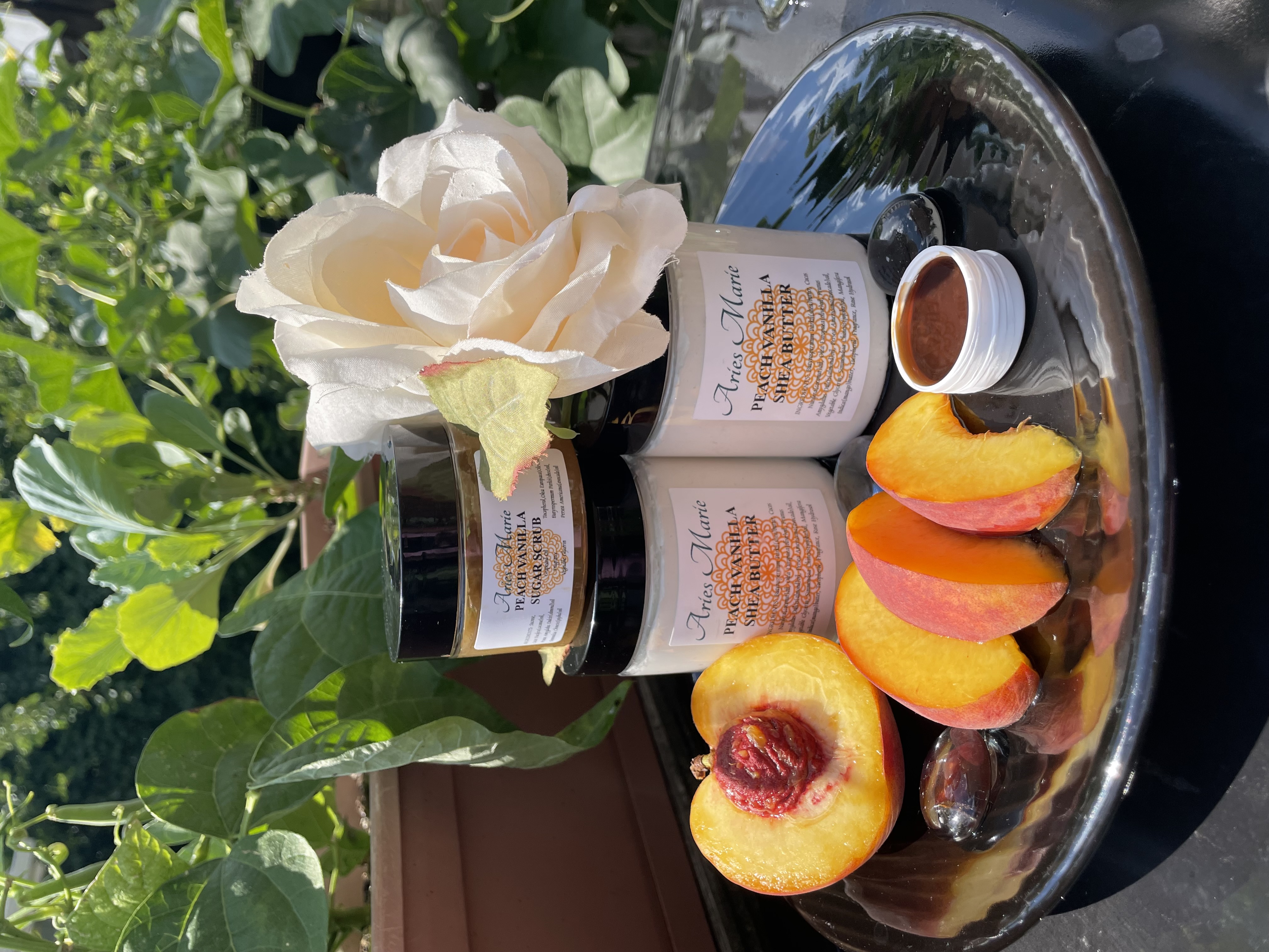 Peach Vanilla Shea Butter/Sugar Scrub Set