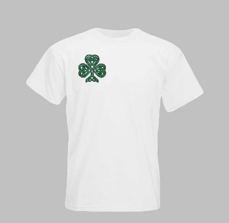 Celtic Green Shamrock Embroidery Design – 4x4 Hoop, Instant Download