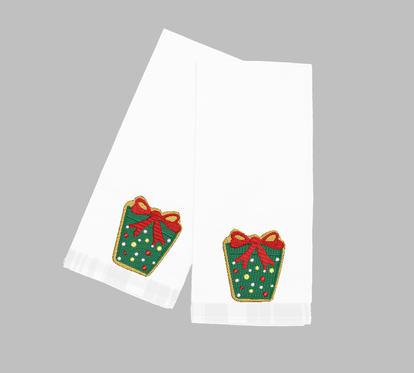 Christmas Gift Cookie Design for machine embroidery. In pes, dst, xxx and hus machine formats. Instant Download. For 4x4 hoop.