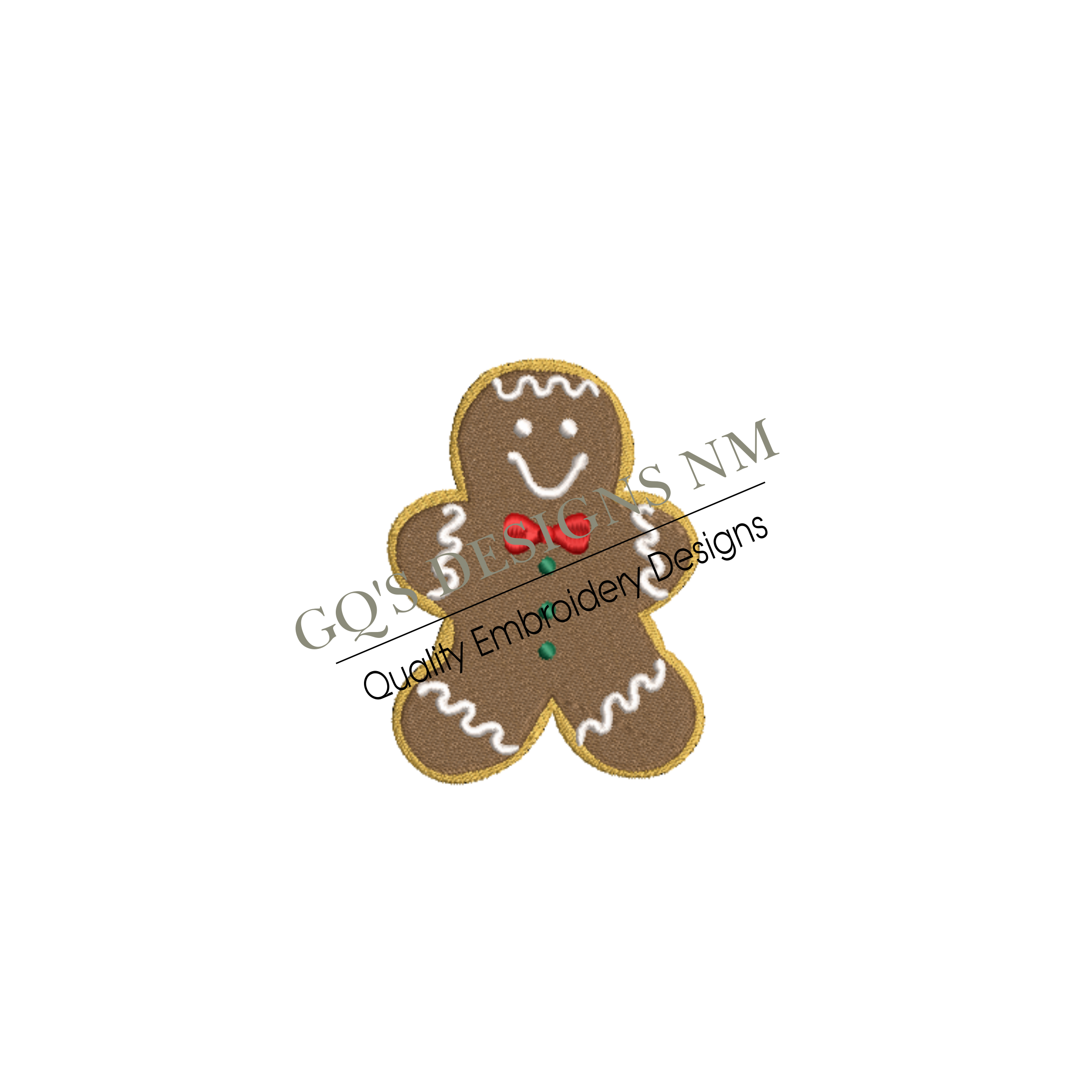 Christmas gingerbread man cookie for machine embroidery. In pes, dst, xxx and hus machine formats. Instant Download. For 4x4 hoop.