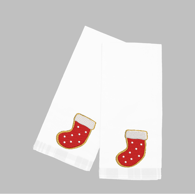 Christmas stocking cookie design for machine embroidery. In pes, dst, xxx and hus machine formats. Instant Download. For 4x4 hoop.