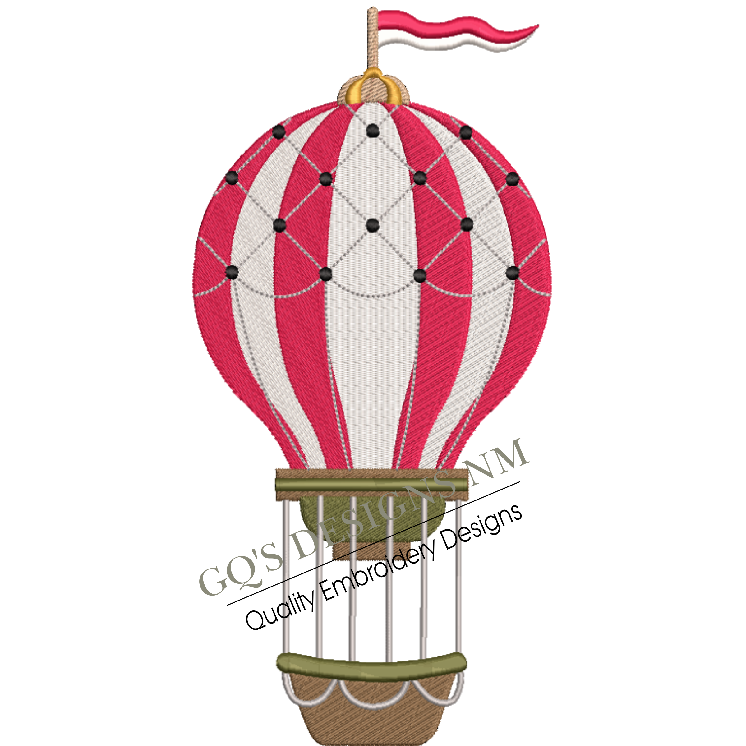 Cute fancy hot air balloon design for machine embroidery. In pes, dst, xxx and hus machine formats. Instant Download. For 6x10 hoop.