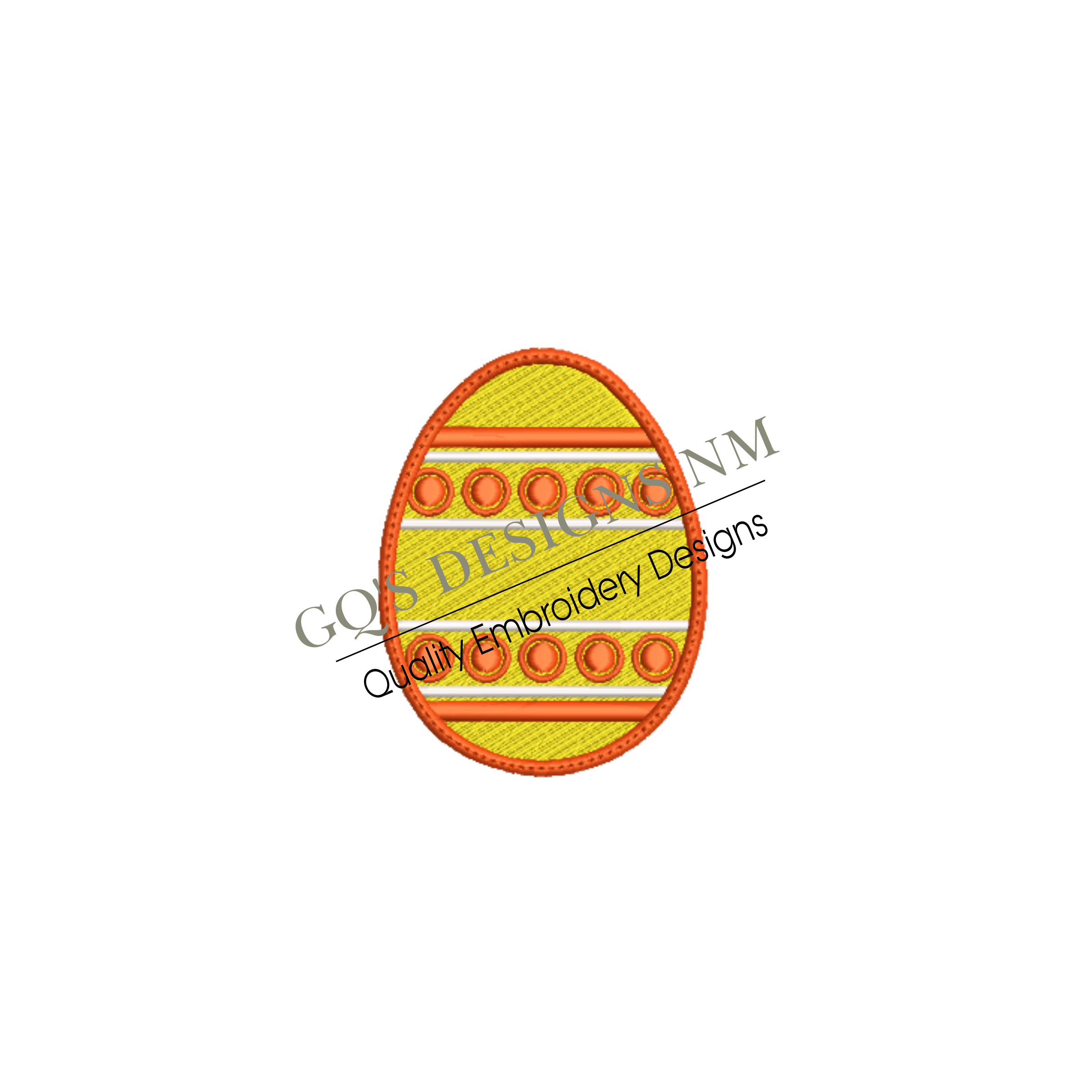 Easter egg design for machine embroidery. In pes, dst, xxx and hus machine formats. Instant Download.  For 4x4 hoop.