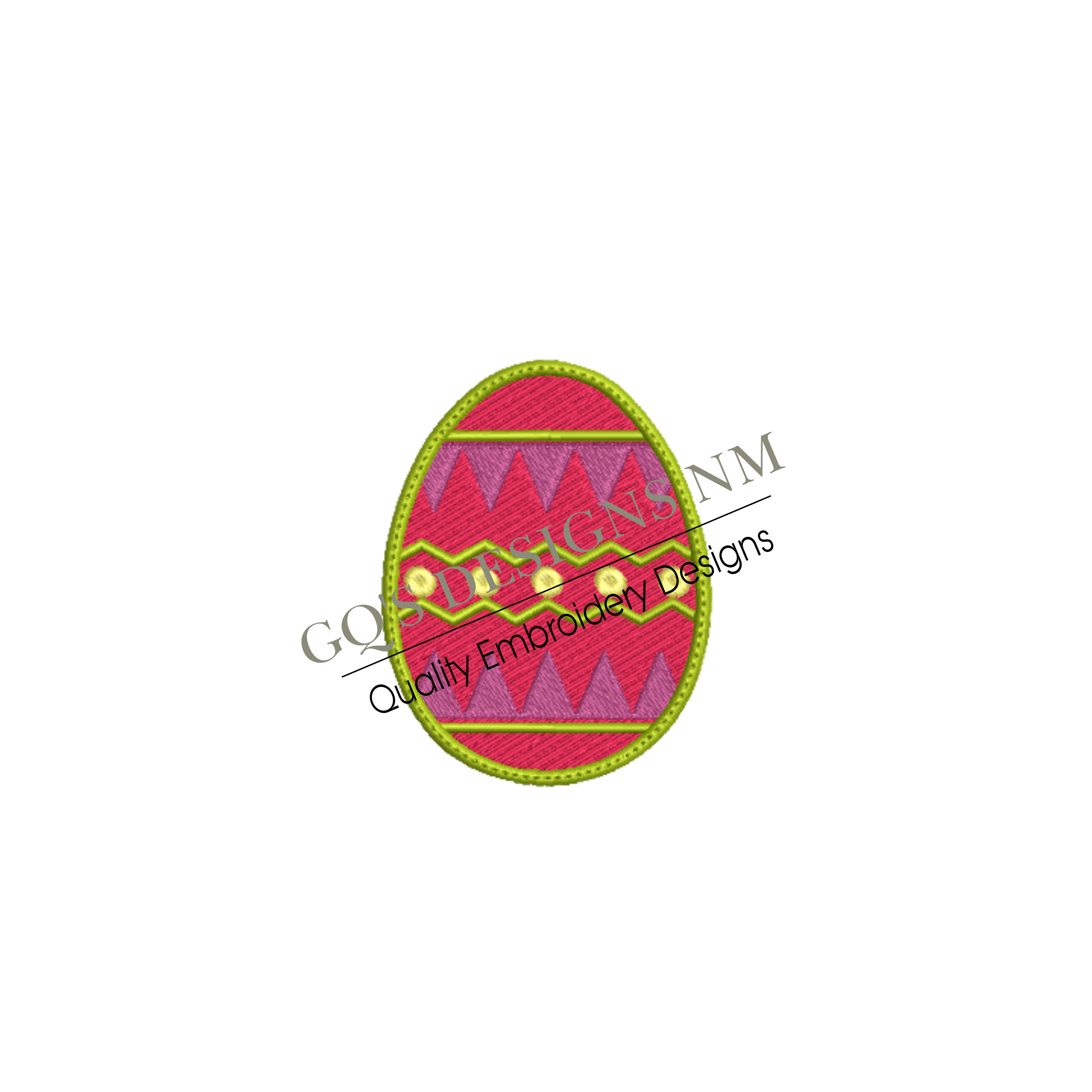 Easter egg design for machine embroidery. In pes, dst, xxx and hus machine formats. Instant Download. For a 4x4 hoop.