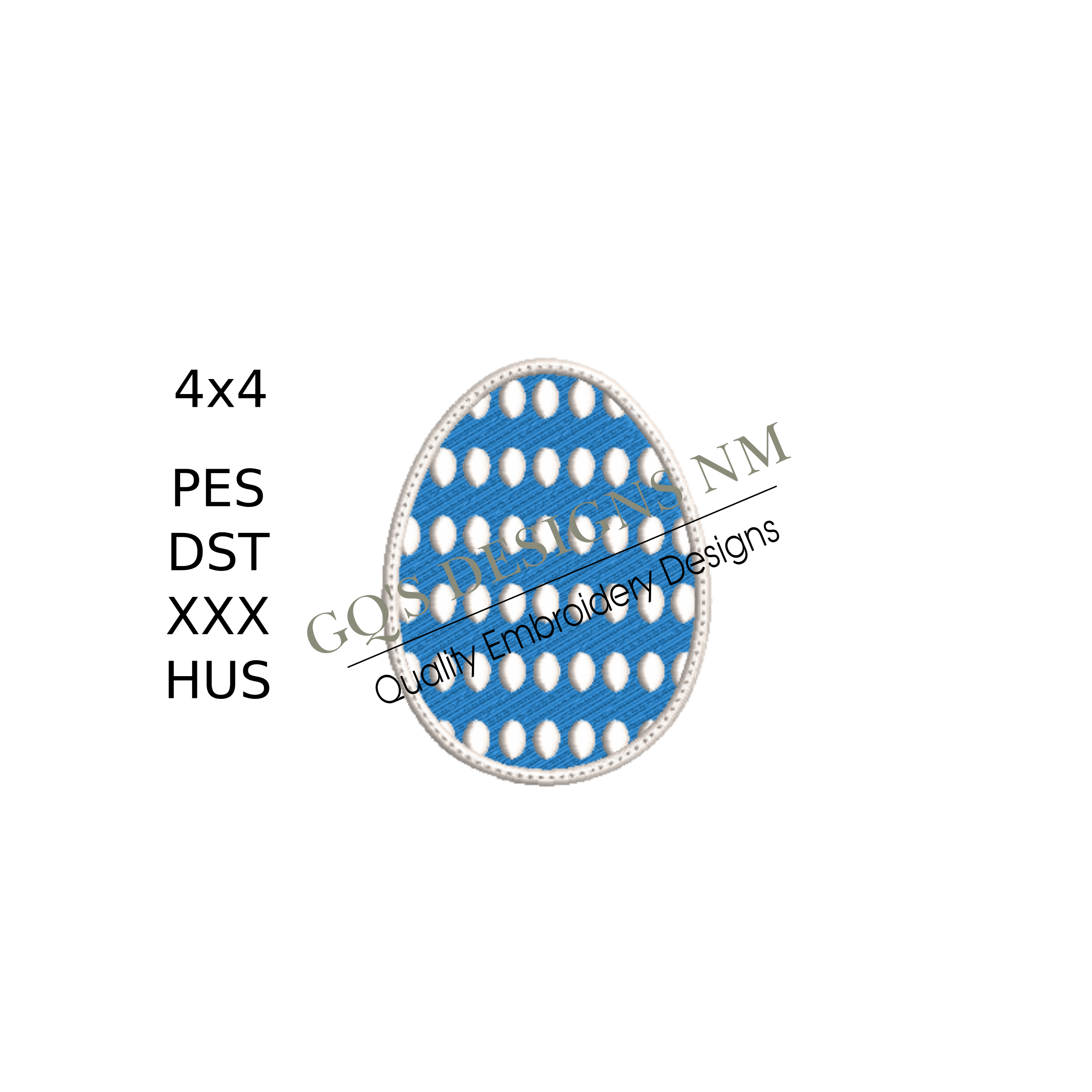 Easter Egg with Mini Eggs Embroidery Design – 4x4 Hoop, Instant Download