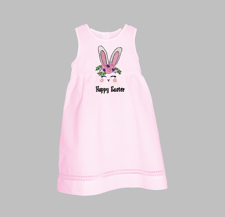 Floral Happy Easter bunny design for machine embroidery. In pes, dst, xxx and hus machine formats. Instant Download. For 5x7 hoop.