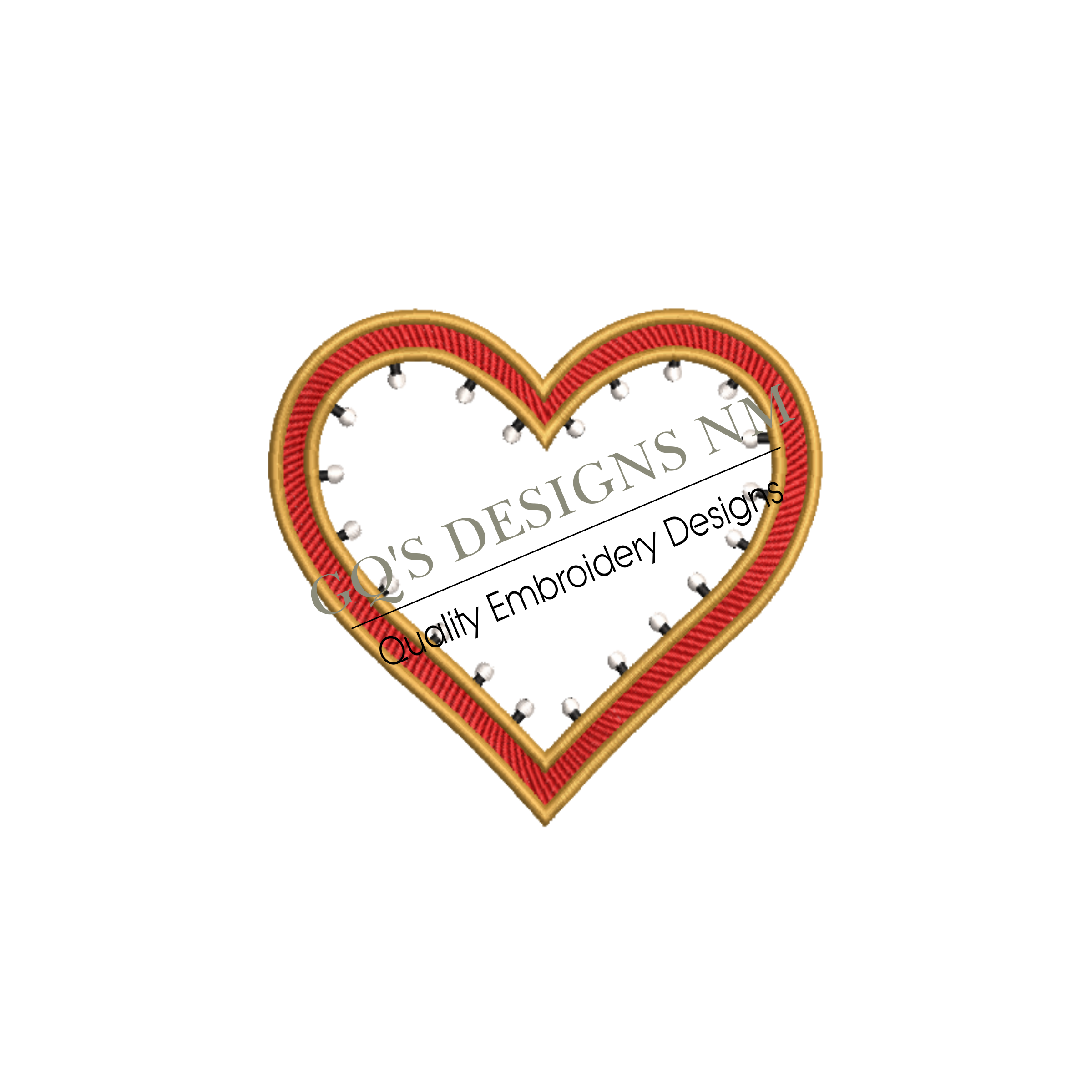 Light bulb heart design for machine embroidery. In pes, dst, xxx and hus machine formats. Instant Download. For 5x7 hoop.
