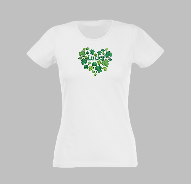 Lucky shamrock heart design for machine embroidery. In pes, dst, xxx and hus machine formats. Instant Download. For 5x7 hoop.
