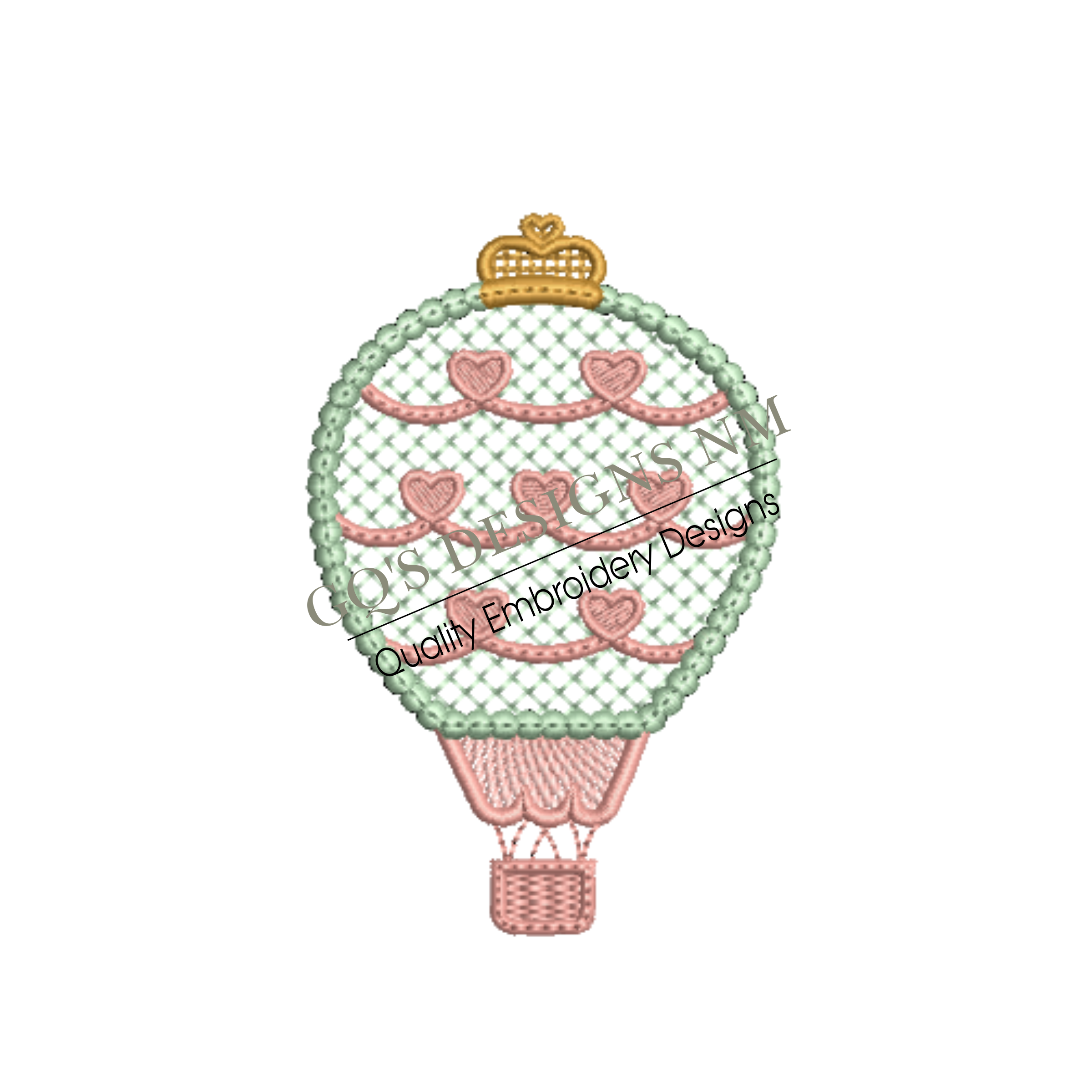 Princess balloon design for machine embroidery. In pes, dst, xxx and hus machine formats. Instant Download. For 5x7 hoop.