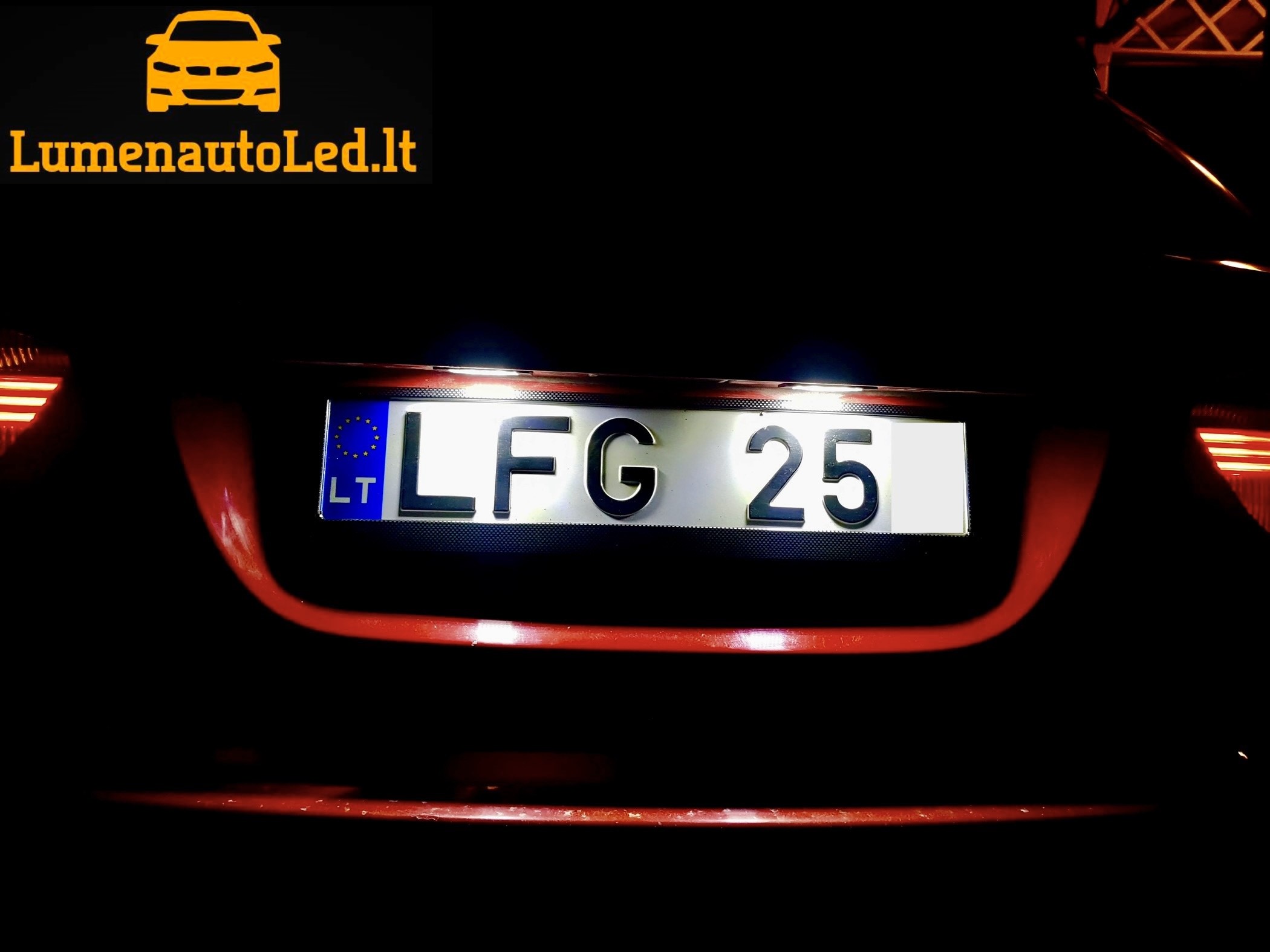 VW GOLF 4/5/6/7, PASSAT B6, EOS, SCIROCCO, CC, POLO LED numerio apšvietimas