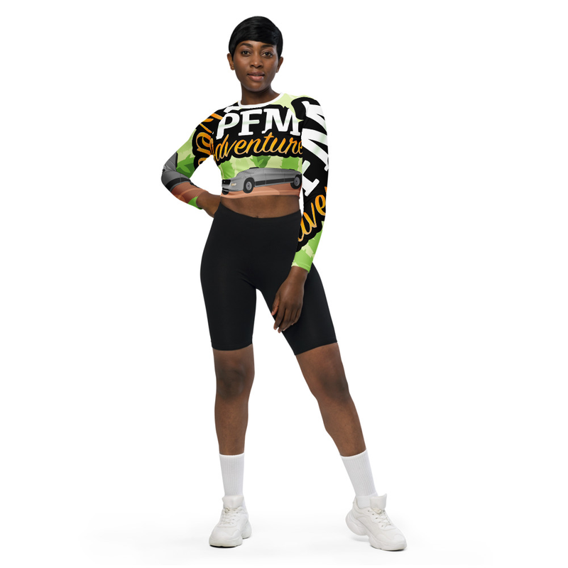 Graphic Crop Top and Bike Shorts Set