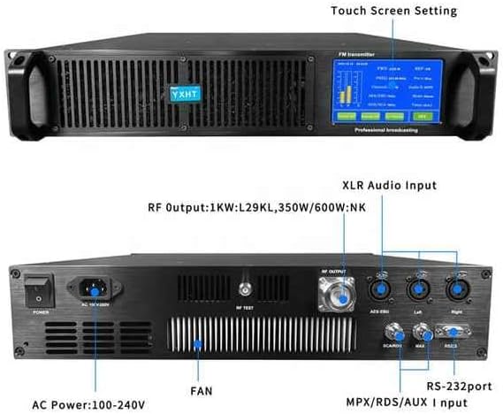 2000W Long Range Touch Screen FM Transmitter
