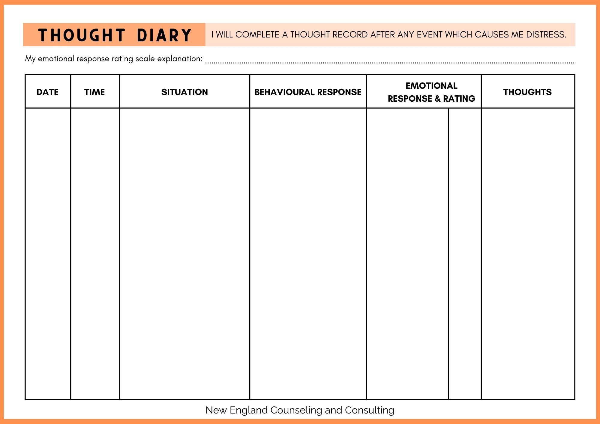 Emotional Response Tracking Diary