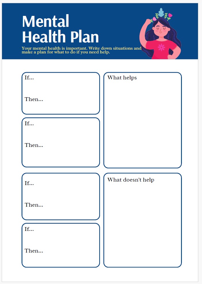 Mental Health Plan Worksheet