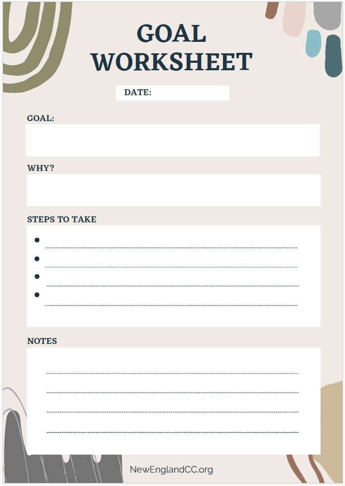 Daily Goals Worksheet