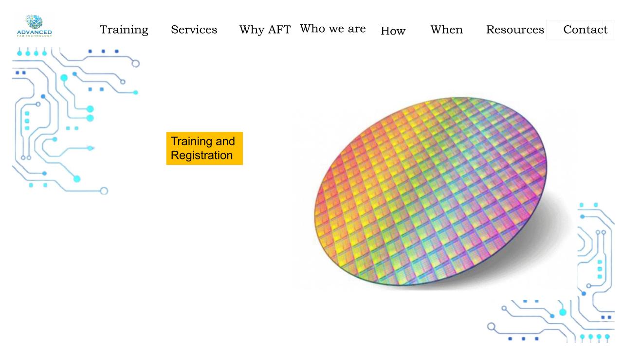 Training On Wafer Fabs