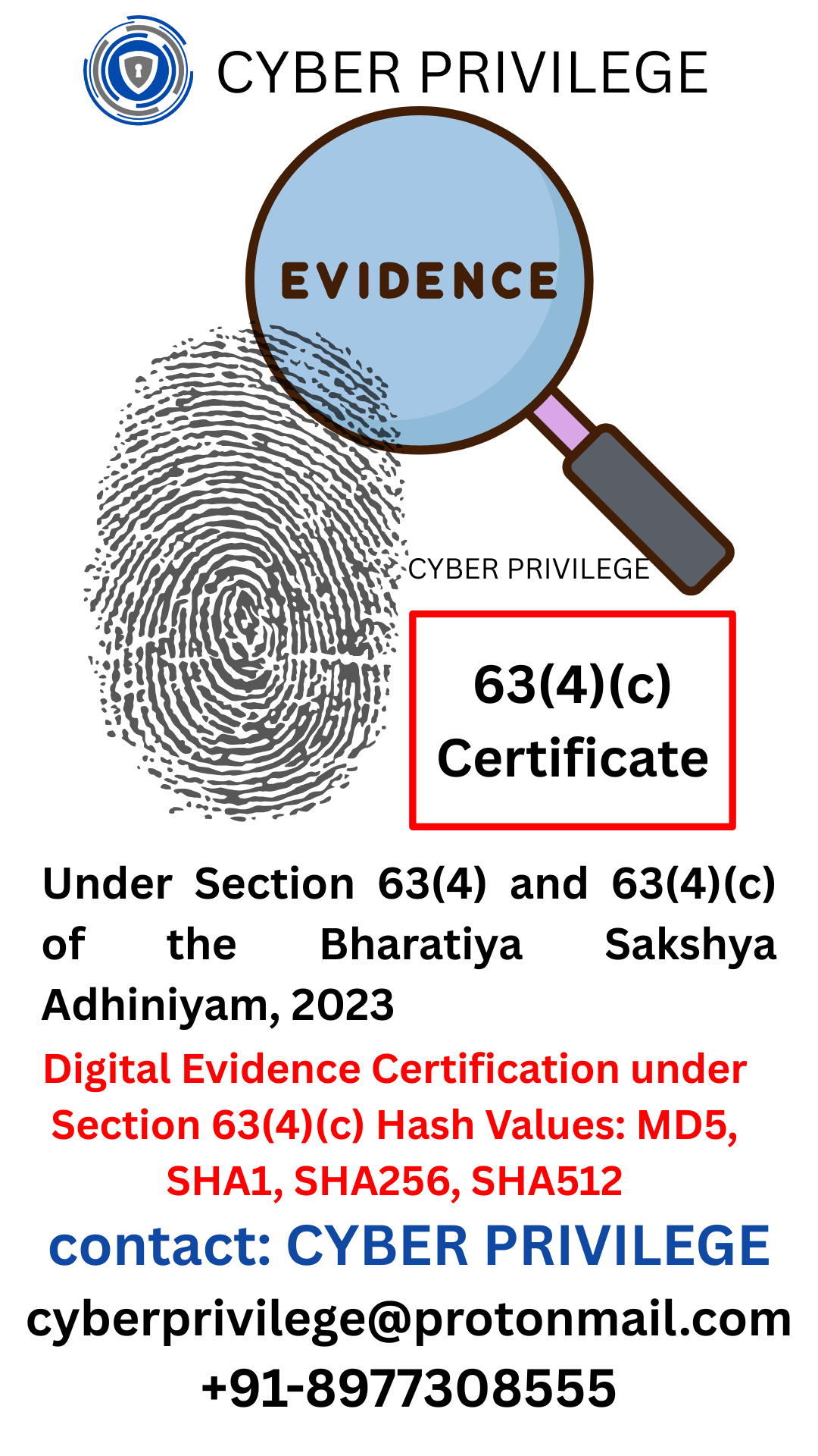 ⚖️ Electronic Evidence Certificate as per BSA 63(4)(c) and BSA Sec 63(4)