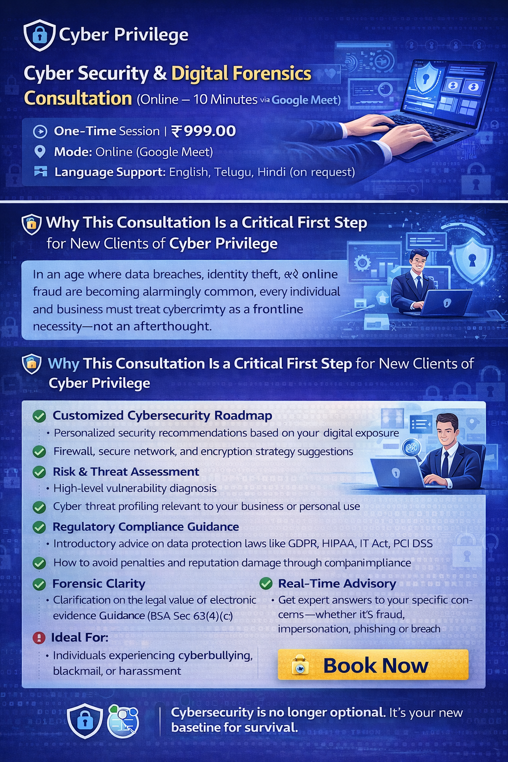 π Cyber Privilege Consultation Online β 10 Minutes via Google Meet