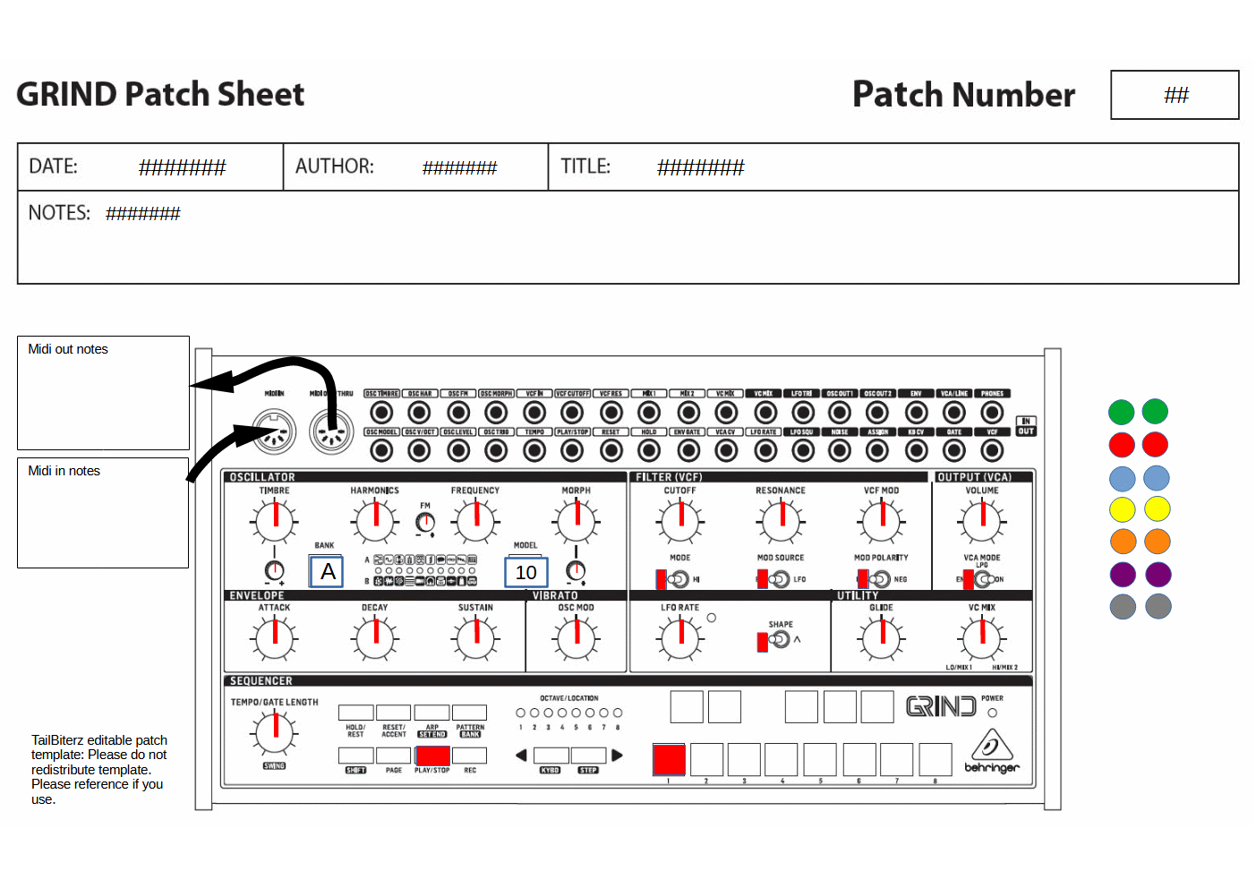 Grind Editable Semi-Modular Synthesizer Template