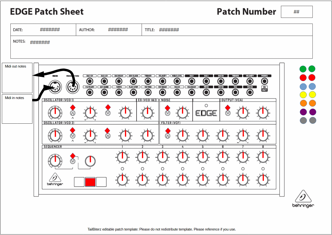 Edge Editable Semi-Modular Synthesizer Template