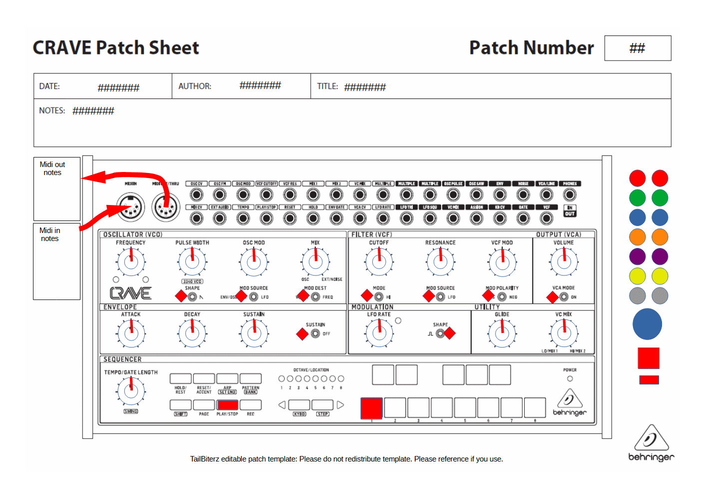 Crave Editable Semi-Modular Synthesizer Template