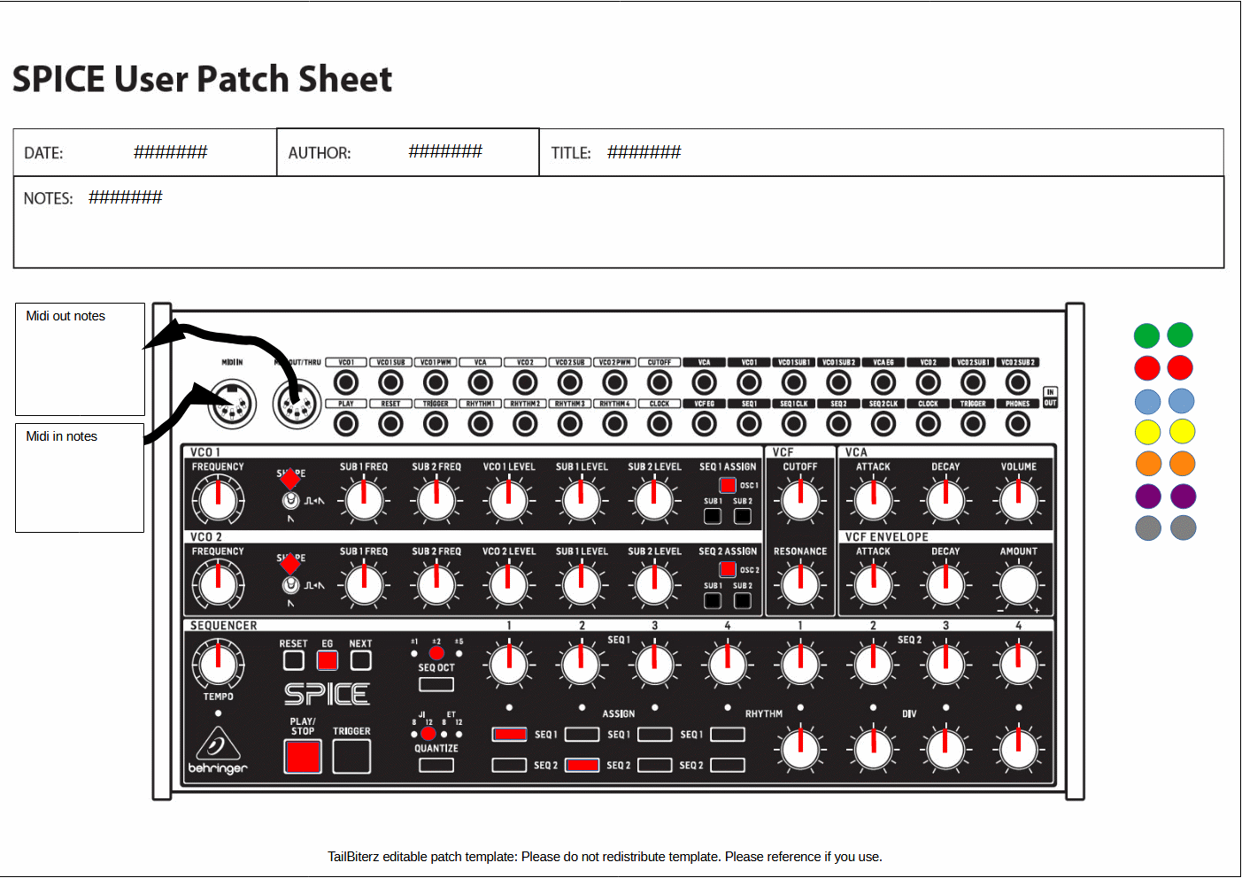 Spice Editable Semi-Modular Synthesizer Template