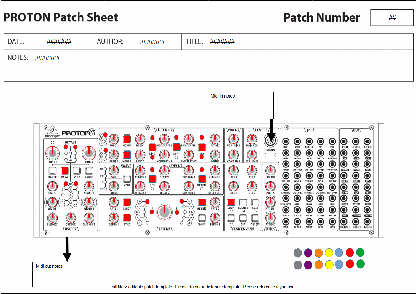 Proton Editable Semi-Modular Synthesizer Template