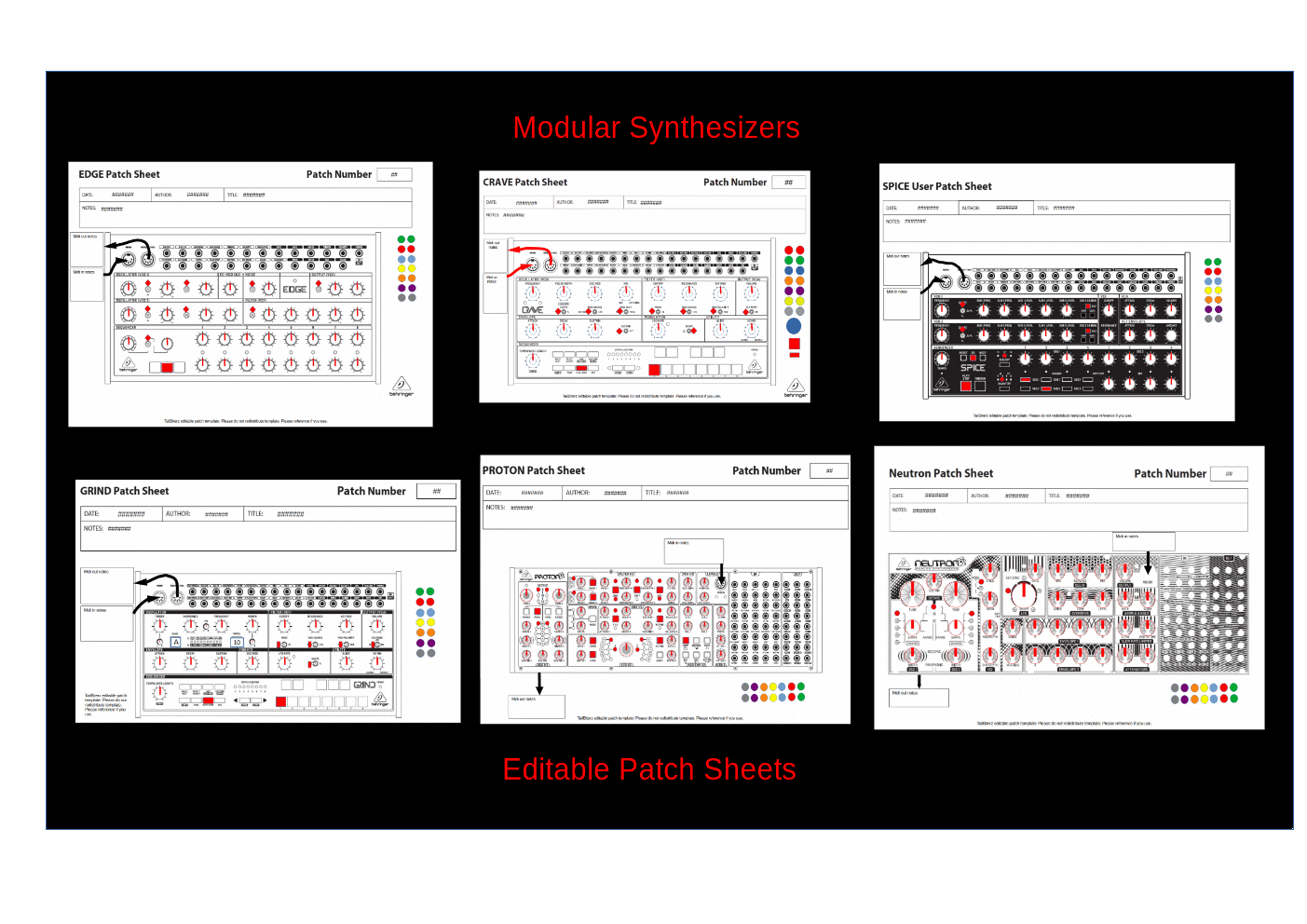 K2 MKII Editable Semi-Modular Synthesizer Template