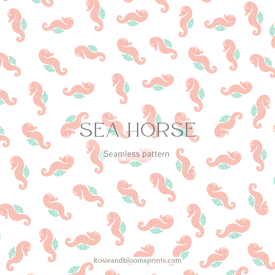 Sea Horse Seamless Pattern-70