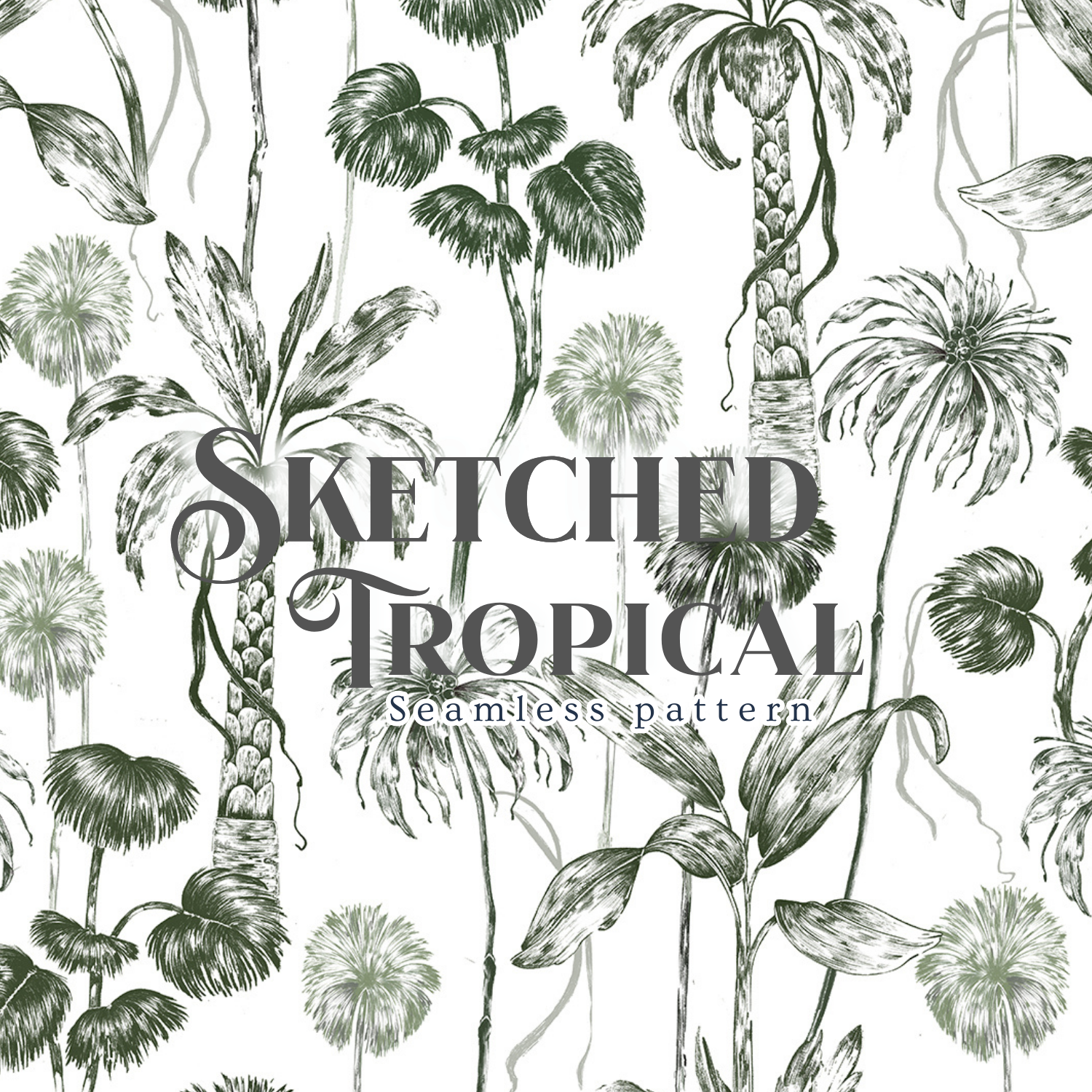 Sketched Tropical Seamless Pattern 